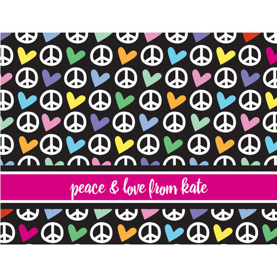 Peace & Hearts Folded Note Cards